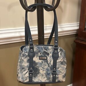 Floral Shoulder Bag in Blue by KOLTOV.
